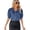 Blue, variant on LYMAYTER Women Denim Jacket Navy Collar Short Jean Jacket 3/4 Sleeve Versatile Short Cowboy Outwear S M L XL