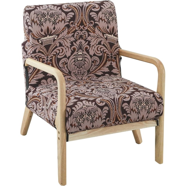 Housse de Chaise Moderne Mi-Siècle Imprimée Extensible pour Fauteuil de Lecture Housses de Chaise de Salon (Fleur)