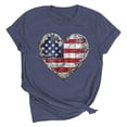 thumbnail image 2 of Vetsdori Women's Short Sleeve T Shirts 4th of July USA Years Anniversary Pullover Patriotic Casual Red White and Blue Graphic,Crew Neck Summer Shirts for Women Independence Day, 2 of 7