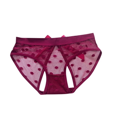 

TAIAOJING Thongs For Women Lace Perspective Sensuality Hollow Underpant Underwear Panties Brief