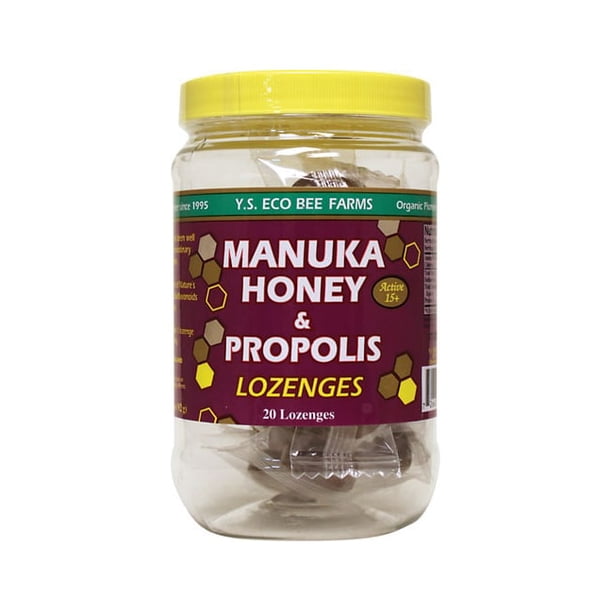 Y S Eco Bee Farms Manuka Honey Propolis Active 15 Lozenges 20 
