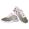 thumbnail image 4 of Pzuqiu Leopard Tennis Shoes for Girls Size 2 Rose Lace Up Kids Training Running Shoes Breathable Walking Sneakers Lightweight, 4 of 5