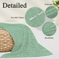 thumbnail image 3 of Grass Green Body Pillow Cover 20 x 54 Inch Decorative Pillow Cover Rustic Farmhouse Solid Color Lumbar Pillowcase Seasonal Rectangle Cushion Case for Couch Sofa Bed Living Room, 3 of 9