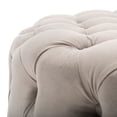 thumbnail image 5 of SAFAVIEH Charlene Modern Glam Solid Tufted Cocktail Ottoman, Mushroom, 5 of 9