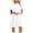 White, variant on Icuanyi Womens Dresses Fashion Women Casual Short Sleeve O-Neck Solid Ladies Loose Mini Dress