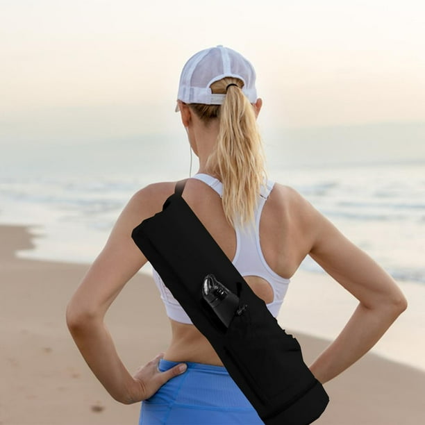 Colaxi Yoga Mat Bag Exercise Yoga Mat Holder Gym Bag Women Men Zipper Adult Carrying Bag with Drawstring for Workout Exercise Sports Black
