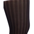 thumbnail image 4 of Hanes EcoSmart Women's Sheer Control Top Tights, Pinstripe Black M, 4 of 5