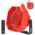 thumbnail image 2 of Portable Camping LED Tent Fan for Milwaukee 18V Li-ion Battery with Lamp Remote, 2 of 7