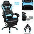 thumbnail image 1 of ELECWISH Racing Style Reclining Gaming Chair High Back Large Size Ergonomic Adjustable Swivel Computer Chair with Footrest Headrest and Lumbar Support PU Leather Executive Office Chair (Yellow), 1 of 7