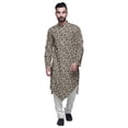 thumbnail image 1 of Atasi Kurta Asymétrique à Manches Longues en Coton Flex pour Hommes, Kurta Imprimée de Designer, 1 of 1