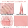 thumbnail image 6 of Livhil Large Beach Mesh Tote Bag, Foldable Beach Tote Bag Waterproof Sandproof for Beach Picnic Vacation (Pink), 6 of 7