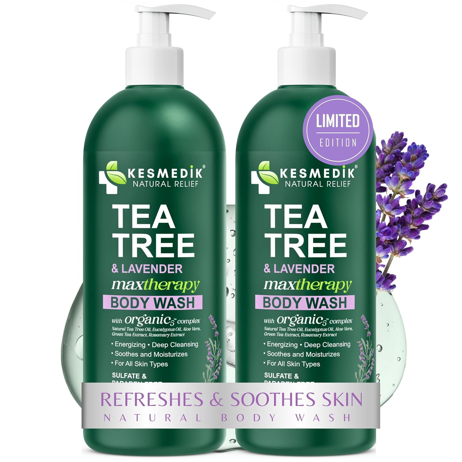 Tea Tree Lavender Body Wash MaxTherapy, 2-Pack
