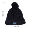 thumbnail image 4 of sweethay Inalámbrico Bluetooth V5.0 Music Hat Beanie Cap Auricular Auriculares Auriculares inteligentes Altavoz con micrófono Sport Knitted Hat Cables de audio/vídeo Negro, 4 of 8