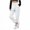 White, variant on GigrtiJin Women's Fall Winter Sweatpants Baggy Casual Cuffed Sweatpants Elastic High Waisted Joggers Pants with Pockets
