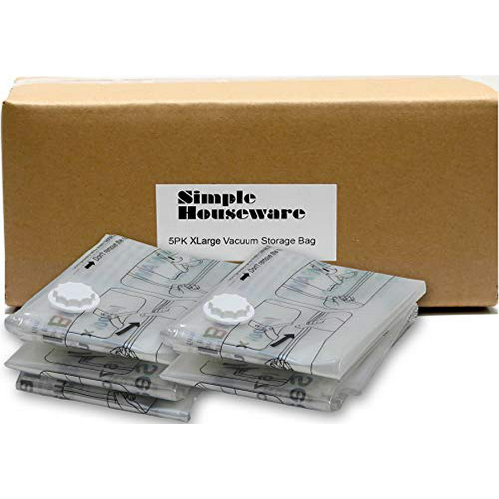 Simple Houseware 5 Pack Extra Large Vacuum Storage Bags to Space