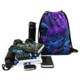 thumbnail image 3 of 13.5 x 16.5 Inch Halloween Pattern of Waterproof Drawstring Backpack with Shoe Compartment – Lightweight Dry Wet Separation Gym Bag for Men Women & Teens, 3 of 5