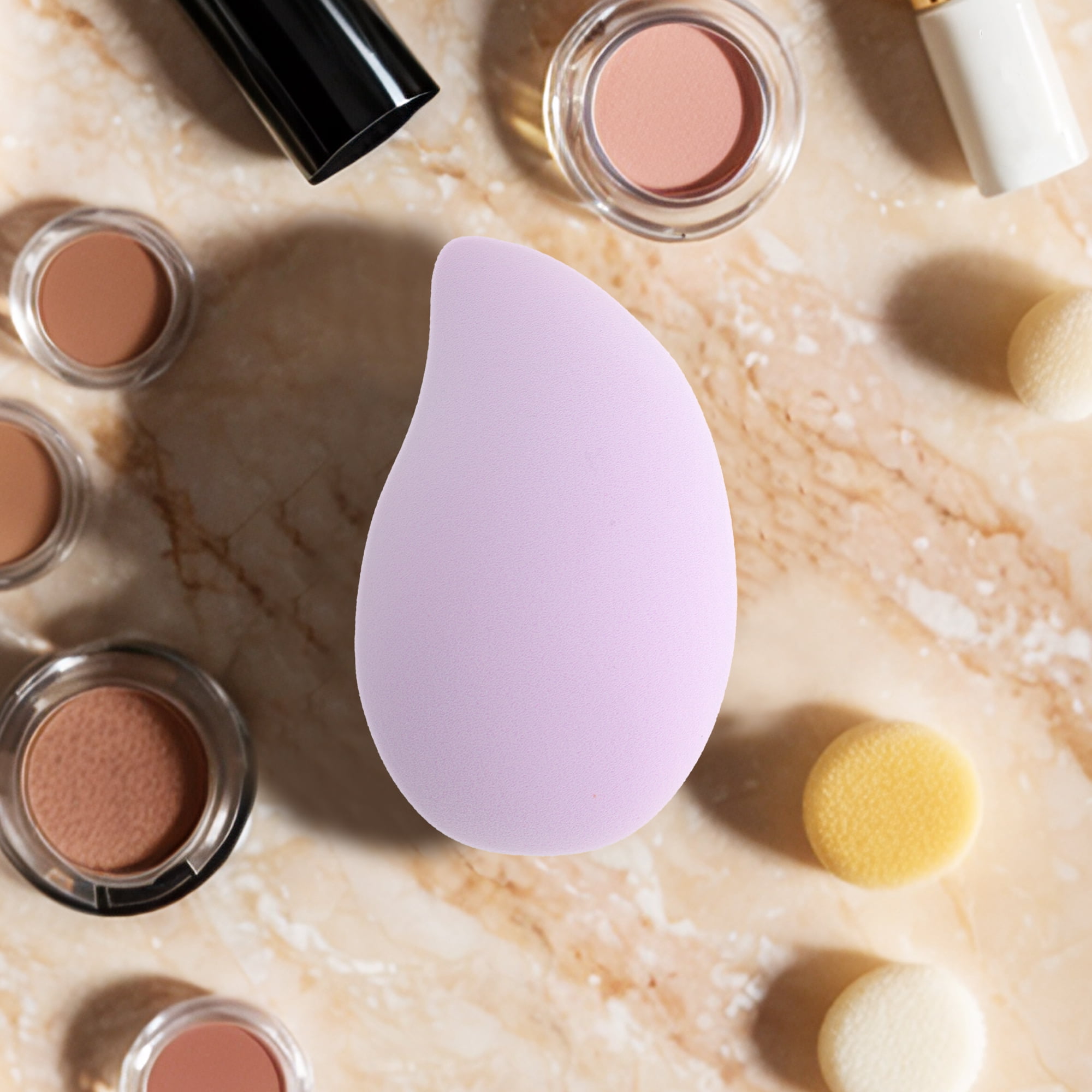 Unique Bargains 1 Pc Mango Face Makeup Sponge for Bedrooms Purple