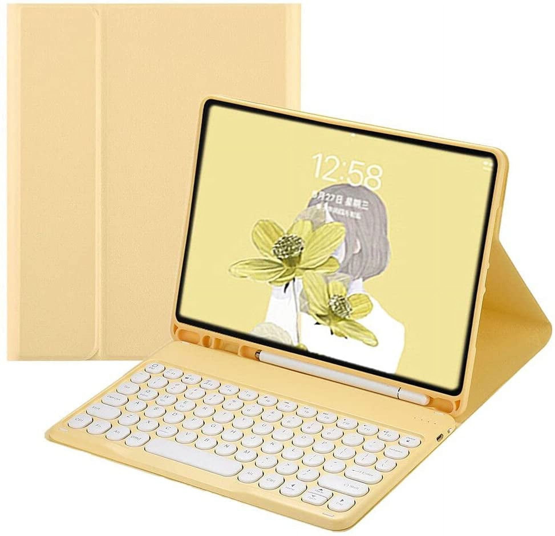 iPad Air 5th 4th Generation Case with Keyboard 10.9 Inch, Soft TPU