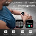 thumbnail image 4 of Reloj inteligente para hombre con función de teléfono, reloj de fitness de 1,8 pulgadas, reloj rastreador de actividad física con más de 120 modos deportivos, frecuencia cardíaca, SPO2,, 4 of 6
