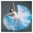 thumbnail image 5 of Women Dance Training Skirt Gradient Elegant Performance Swing Skirt Wrap 720 Degree Skirt, 5 of 6