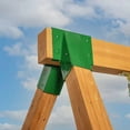 thumbnail image 2 of Easy Installation A-Frame Middle Swing Set Brackets for Outdoor Swing - Heavy Duty Steel Swing Set Hardware with Mounting Kit, DIY Swing Set Bracket Set, Green, 2 of 6