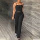 thumbnail image 4 of Mujeres Casual Verano Cuello Redondo Sin Mangas Tops Y Pantalones Largos Conjunto De Dos Piezas Traje Wmkox8yi bvn3597, 4 of 9