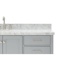 thumbnail image 5 of Ariel Cambridge 67 Inch Single Oval Sink Vanity With Carrara White Marble Countertop With 1.5 Edge In Grey, 5 of 10