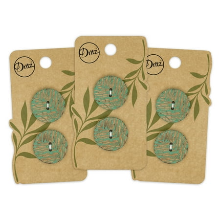 UPC: 0072879307986 | Dritz Sustainable Coconut Round Button 23mm Dark Green 3 Pack (6 Count)