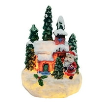 Christmas Village with Lighting, Lighted Christmas Houses, Small Christmas Town, Christmas Decorations, Miniature Christmas Houses for Tabletop
