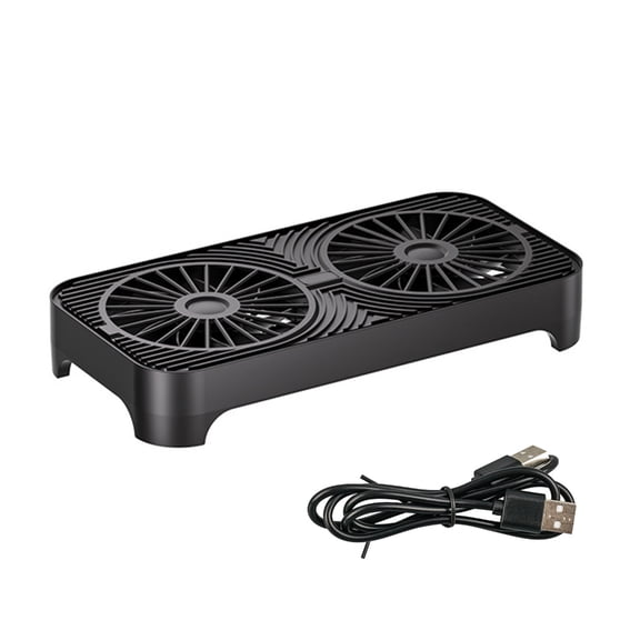 Cooling Base Double Silents Fans USB Powered Efficient Device Cooling Solution for Home Office Devices