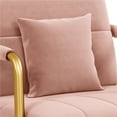 thumbnail image 6 of Yaheetech Oversized Velvet Accent Armchair with Gold Metal Frame, Pink, 6 of 8