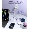 thumbnail image 2 of Bloque de carga rápida CSODINCE USB C de 40 W, paquete de 2, 4 puertos tipo C, carga rápida, 2 of 7