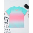 thumbnail image 2 of Raenseen Youth Boys Soccer Jersey Short Sleeve V-neck Football Training Top Uniforms Sport Athletic Cyan XS, 2 of 9