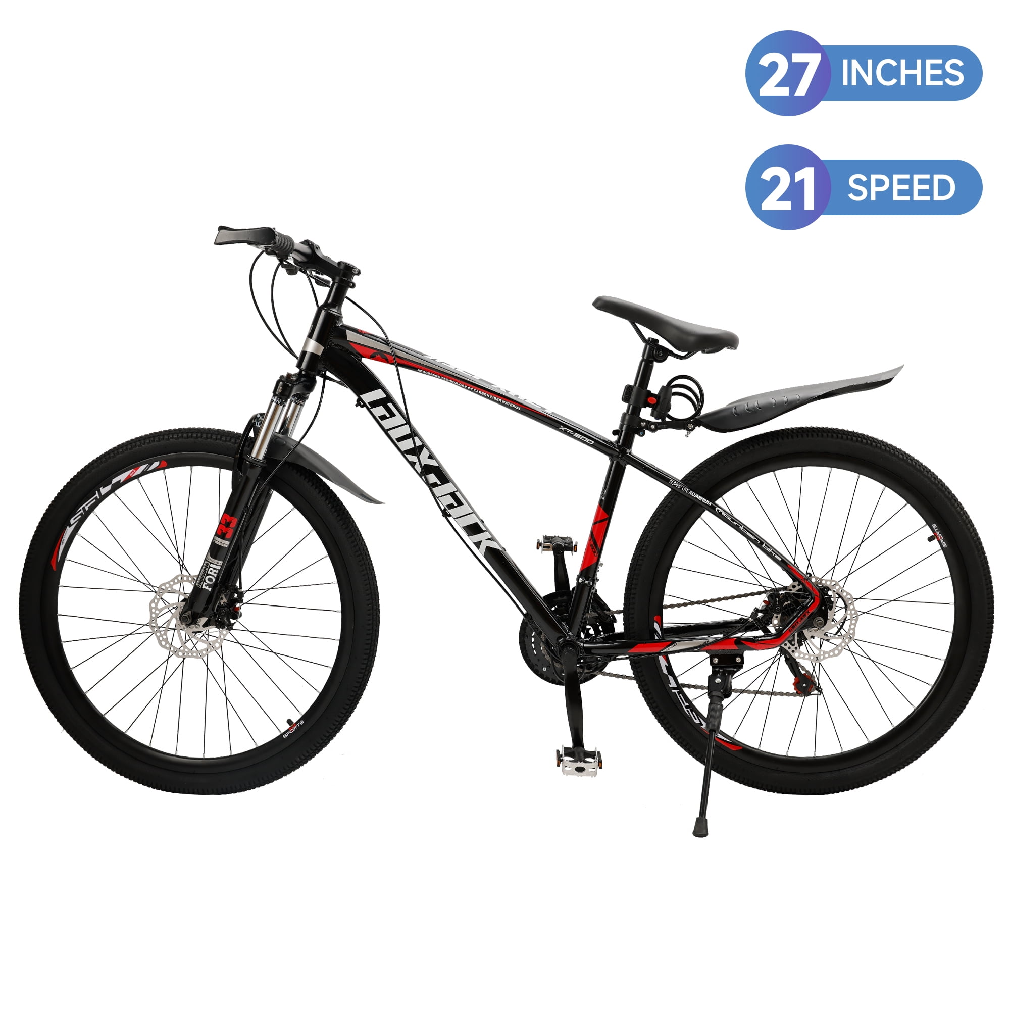 Mountain Bike, 27.5 Inch Shimano 21 Speed, Dual Disc Brake Bike for Men Womens Adult, Front Suspension Bicycle