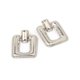 thumbnail image 3 of Moda mujer dama exagerar cuadrado hueco oreja Stud pendientes de aleación regalo de joyería (plata), 3 of 6
