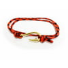 Unisex Handcrafted Adjustable Sailor Fish Hook Bracelet on Maritime Rope Cord
