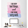 thumbnail image 2 of I Do Very Bad Things And I Do Them Very Well - 20" x 21" Kids Teens Bedroom Funny Quotes Decoration Lettering Art Design Vinyl Wall Decal | Home Living Room Multicolored Brush Strokes Wall Sticker, 2 of 5