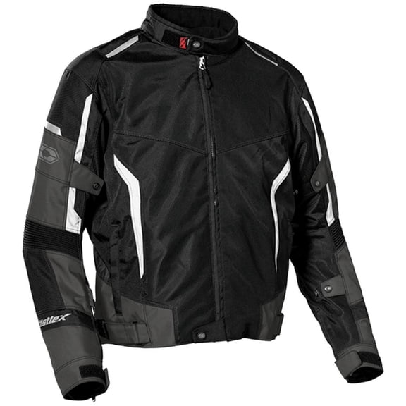 Castle Max Air 2 Mens Textile Motorcycle Jacket Black/Charcoal/White SM