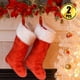 thumbnail image 1 of Paquete de 2 medias de Navidad grandes de Linter de 18 pulgadas medias de árbol de Navidad para chimenea Xemadio CJWUS-1650, 1 of 7
