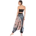 thumbnail image 4 of Combinaison Pantalon Boho Harem Taille Smockée en Rayonne 2 en 1 pour Femmes, 4 of 7