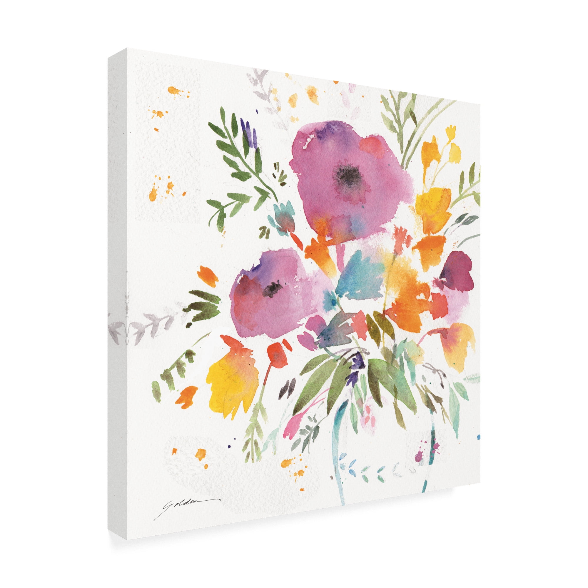Trademark Fine Art 'A Bright Bouquet' Canvas Art by Sheila Golden