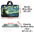 thumbnail image 2 of LSS 15.6 inch Laptop Sleeve Bag Compatible with Acer, Dell, MacBook, Carrying Case Pouch w/ Handle & Adjustable Strap, Clock Butterfly Floral, 2 of 3