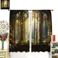 thumbnail image 4 of Football Curtains Grommet Light Filtering Window Drapes with Sports Theme Water Fire Rugby Print Pattern Decorative Privacy Curtains for Kids Boys Teen Bedroom Living Room 2 Panels 52 x 63 Inch, 4 of 6