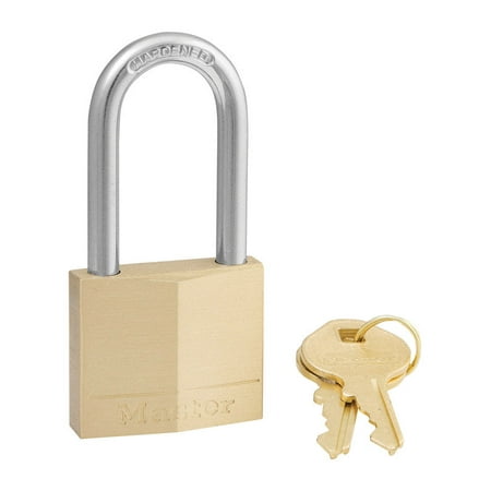master lock 140dlf solid brass long shackle lock 1-9/6 x 1-1/2