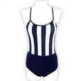 Sexy One Piece Swimsuit for Women Bikini Striped Slim Onepiece