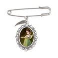 thumbnail image 3 of XISAOK Diy Brooch Wedding Charms Lace Frame Oval Glass Cabochon Photo Frame Pins, 3 of 11
