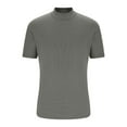 thumbnail image 4 of Makkrom Mens Mock Turtleneck T-Shirts Summer Short Sleeve Basic Tees Casual Solid Pullover Tops, 4 of 6
