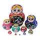 thumbnail image 3 of 10 Piezas Muñeca de Anidación Rusa Matrioskas Hechos a Mano de Madera Regalo de Cumpleaños para Mujer Sunnimix Muñecas rusas de madera, 3 of 7