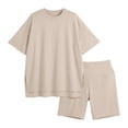 thumbnail image 6 of SUNBS Two Piece Lounge Set for Women Outfit Sets Casual Oversized Shirts Biker Shorts Matching Sets, 6 of 10
