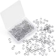 thumbnail image 1 of 100 ganchos mini S de 0,55 pulgadas de longitud, ganchos en S extra pequeños, ganchos de metal en forma de S para manualidades, joyería y colgar (plata), 1 of 5